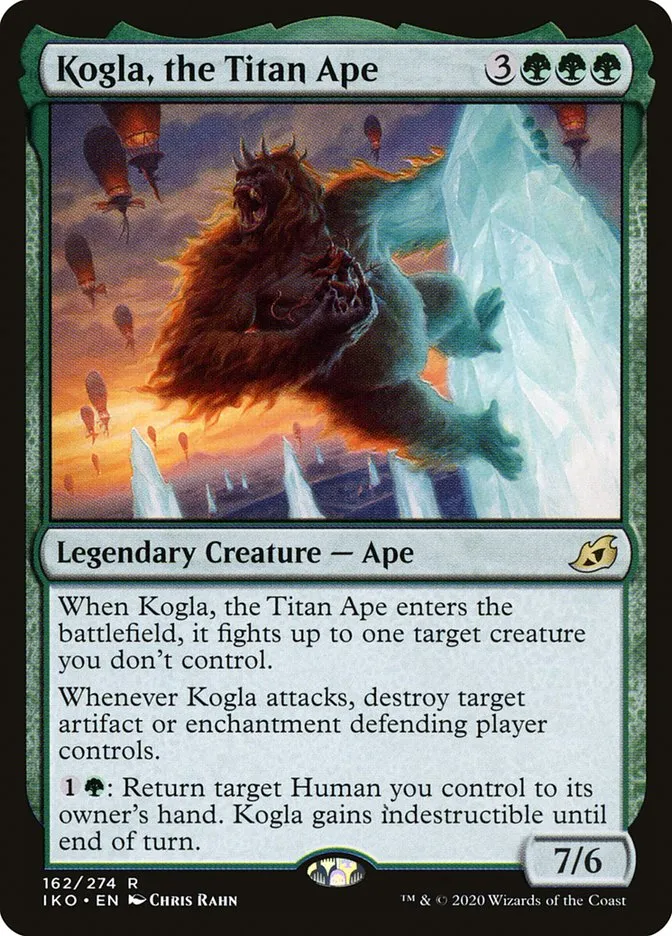 2020 Ikoria: Lair of Behemoths Kogla, the Titan Ape #162 rare card image
