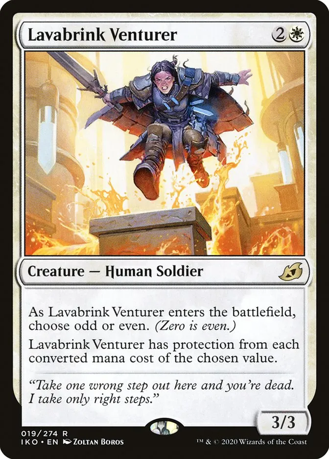 2020 Ikoria: Lair of Behemoths Lavabrink Venturer #19 rare card image