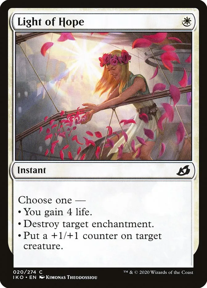 2020 Ikoria: Lair of Behemoths Light of Hope #20 common card image