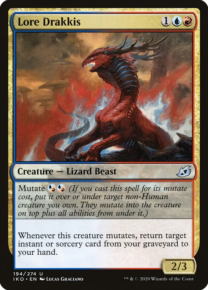 2020 Ikoria: Lair of Behemoths Lore Drakkis #194 uncommon card image
