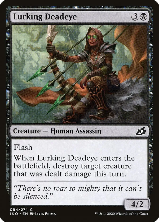 2020 Ikoria: Lair of Behemoths Lurking Deadeye #94 common card image