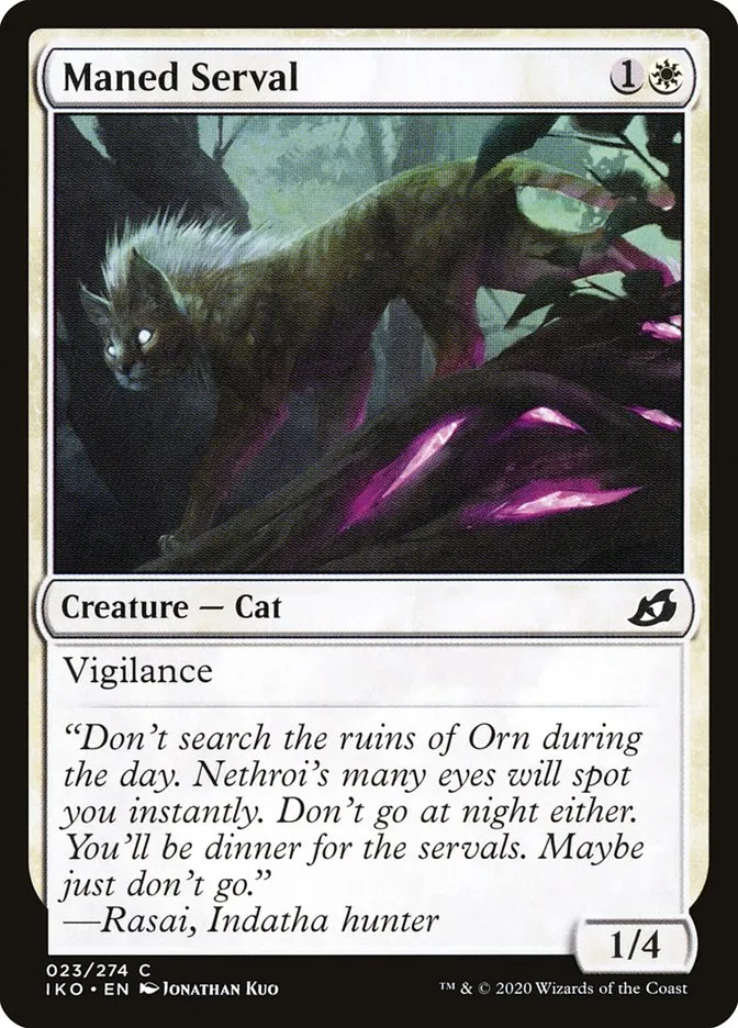 2020 Ikoria: Lair of Behemoths Maned Serval #23 common card image