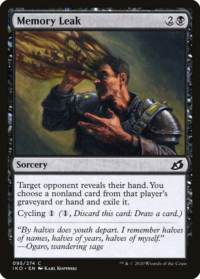 2020 Ikoria: Lair of Behemoths Memory Leak #95 common card image