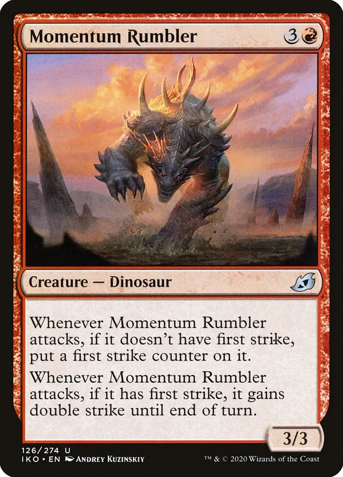 2020 Ikoria: Lair of Behemoths Momentum Rumbler #126 uncommon card image