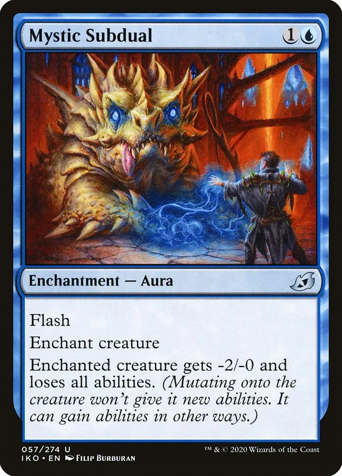 2020 Ikoria: Lair of Behemoths Mystic Subdual #57 uncommon card image