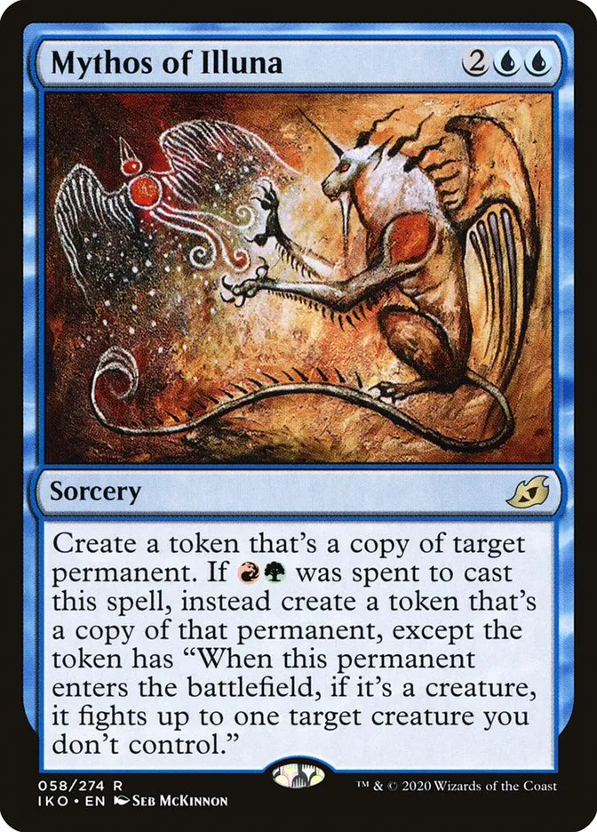 2020 Ikoria: Lair of Behemoths Mythos of Illuna #58 rare card image