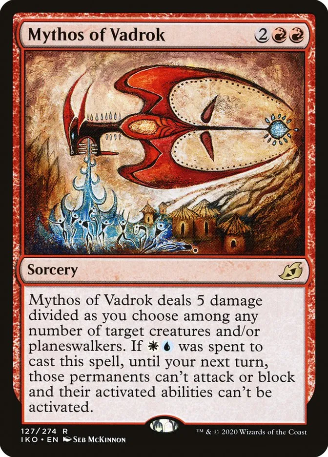 2020 Ikoria: Lair of Behemoths Mythos of Vadrok #127 rare card image