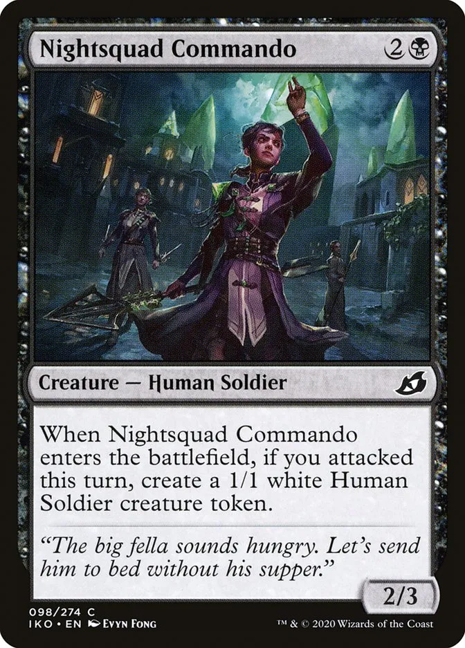 2020 Ikoria: Lair of Behemoths Nightsquad Commando #98 common card image