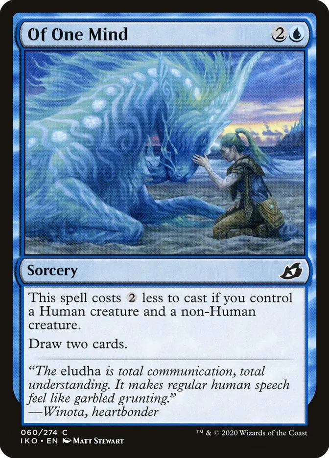 2020 Ikoria: Lair of Behemoths Of One Mind #60 common card image