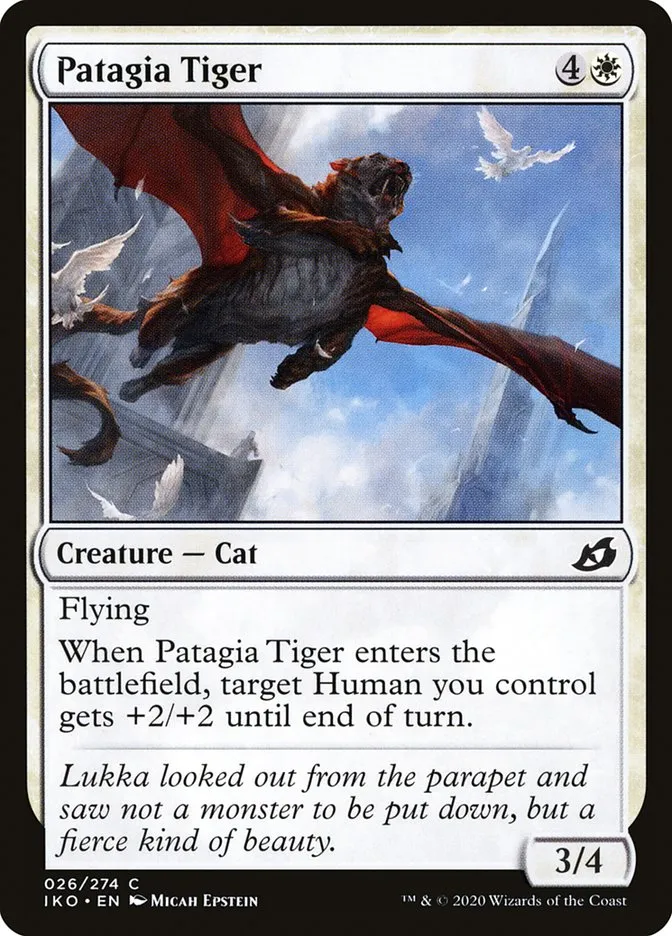 2020 Ikoria: Lair of Behemoths Patagia Tiger #26 common card image