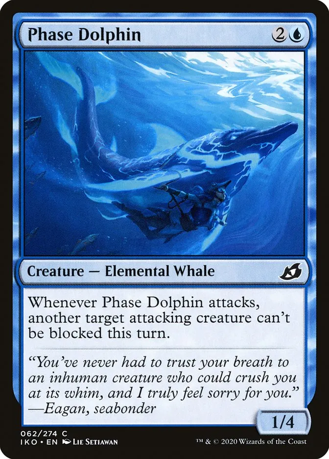 2020 Ikoria: Lair of Behemoths Phase Dolphin #62 common card image