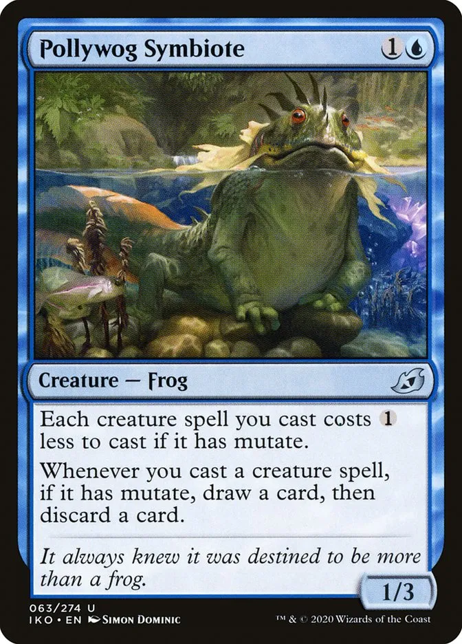 2020 Ikoria: Lair of Behemoths Pollywog Symbiote #63 uncommon card image