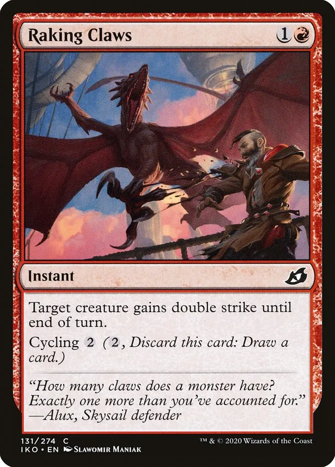 2020 Ikoria: Lair of Behemoths Raking Claws #131 common card image