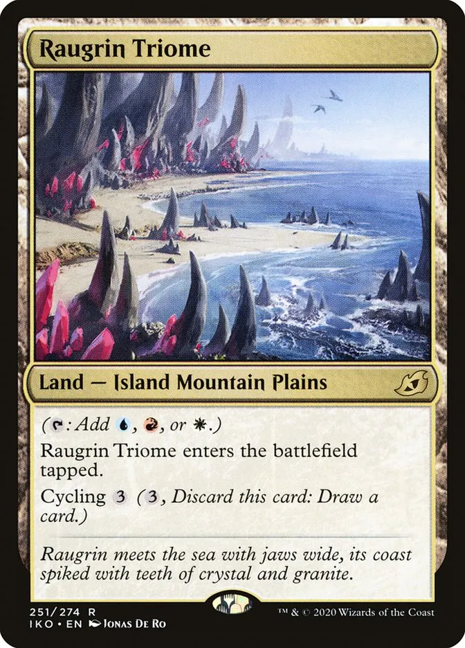 2020 Ikoria: Lair of Behemoths Raugrin Triome #251 rare card image