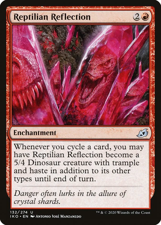 2020 Ikoria: Lair of Behemoths Reptilian Reflection #132 uncommon card image