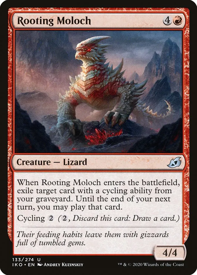2020 Ikoria: Lair of Behemoths Rooting Moloch #133 uncommon card image