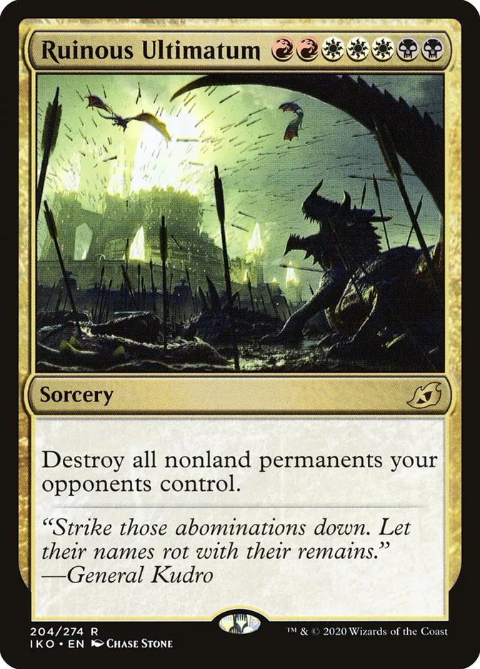 2020 Ikoria: Lair of Behemoths Ruinous Ultimatum #204 rare card image