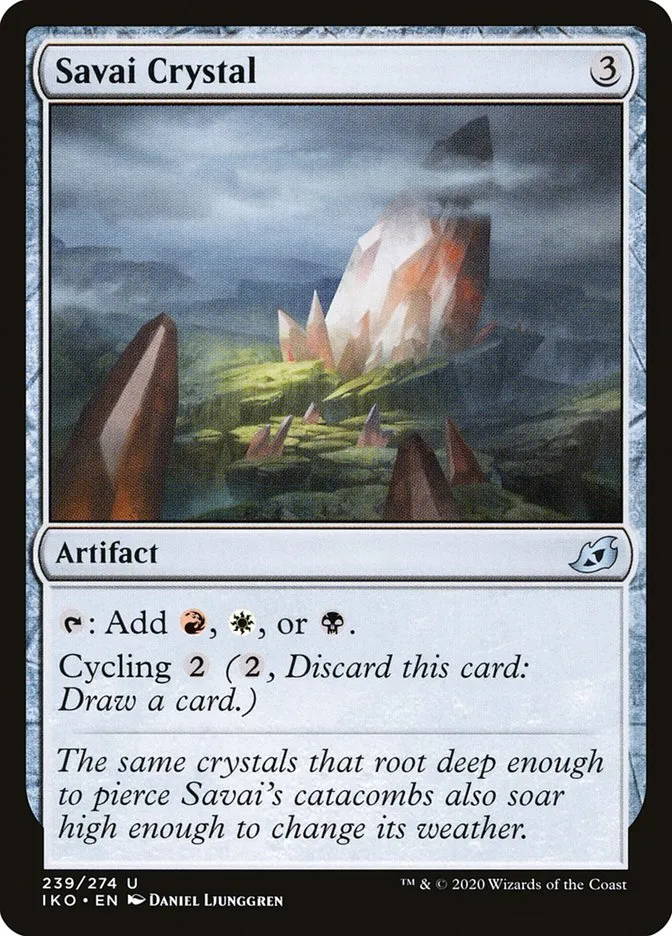 2020 Ikoria: Lair of Behemoths Savai Crystal #239 uncommon card image