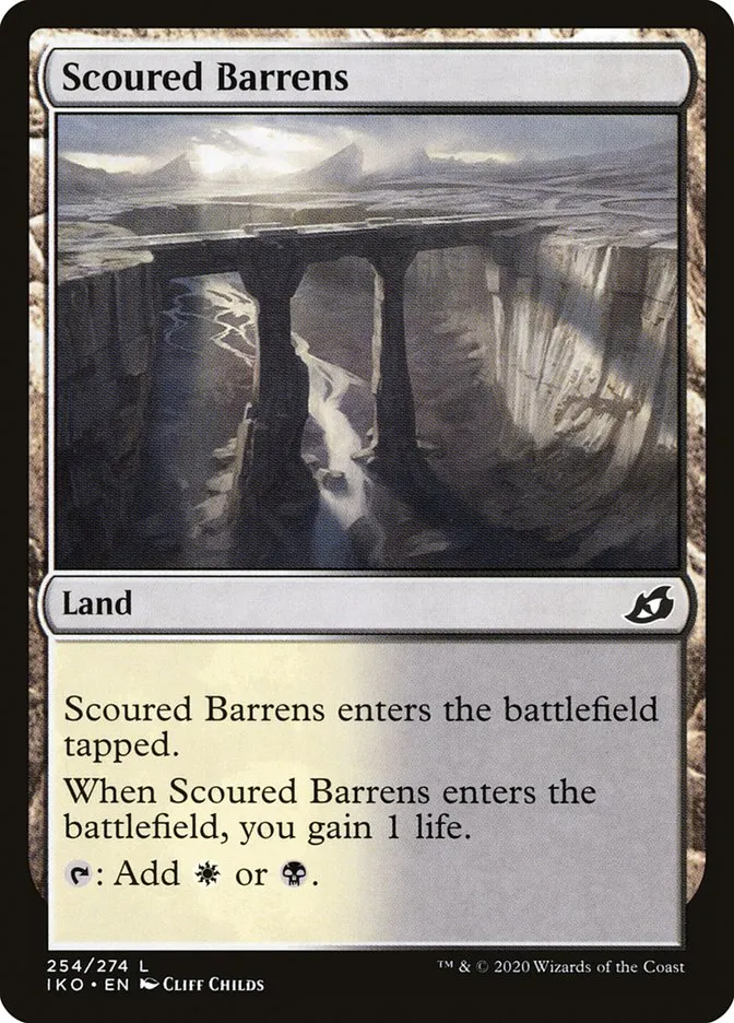 2020 Ikoria: Lair of Behemoths Scoured Barrens #254 common card image