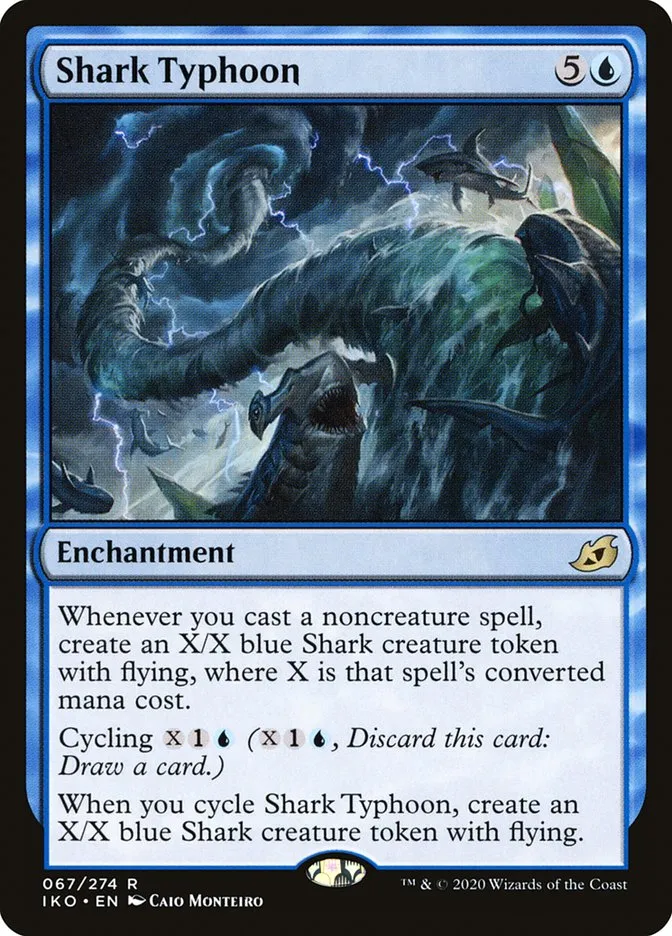 2020 Ikoria: Lair of Behemoths Shark Typhoon #67 rare card image
