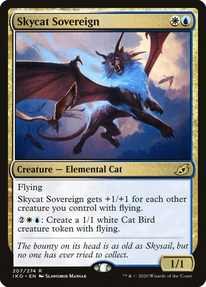 2020 Ikoria: Lair of Behemoths Skycat Sovereign #207 rare card image
