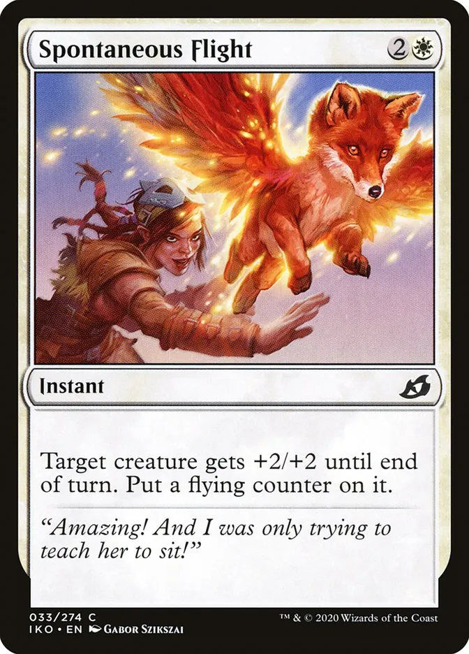 2020 Ikoria: Lair of Behemoths Spontaneous Flight #33 common card image