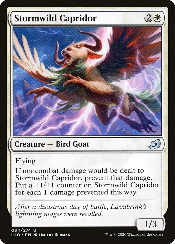 2020 Ikoria: Lair of Behemoths Stormwild Capridor #34 uncommon card image