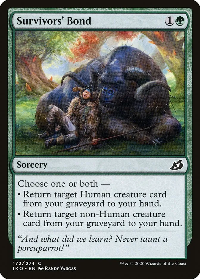 2020 Ikoria: Lair of Behemoths Survivors' Bond #172 common card image