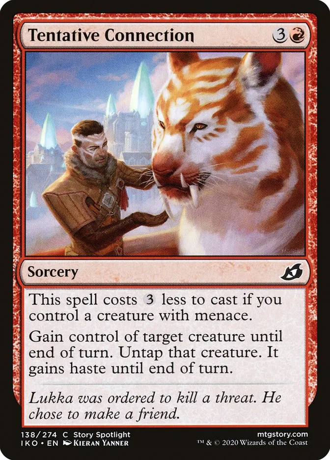 2020 Ikoria: Lair of Behemoths Tentative Connection #138 common card image
