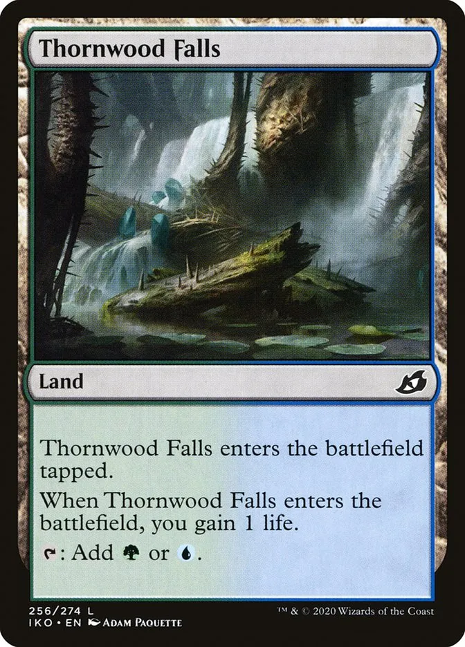 2020 Ikoria: Lair of Behemoths Thornwood Falls #256 common card image