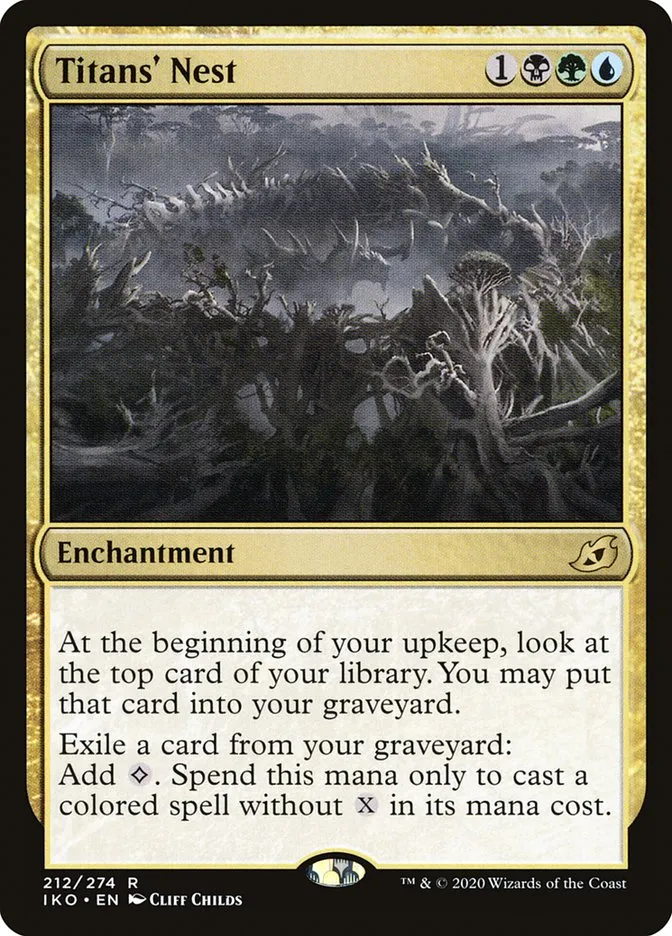 2020 Ikoria: Lair of Behemoths Titans' Nest #212 rare card image