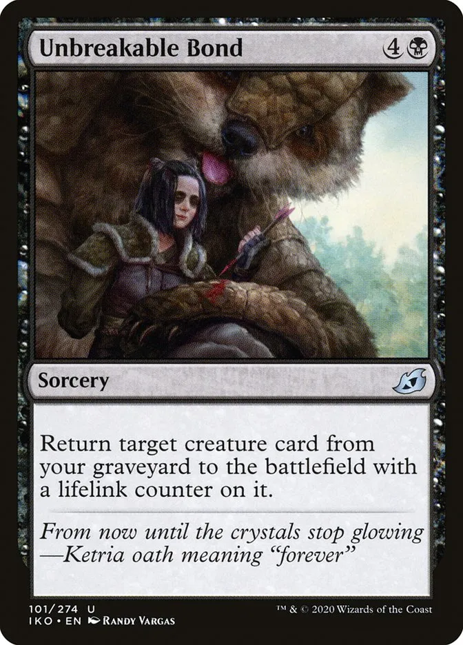2020 Ikoria: Lair of Behemoths Unbreakable Bond #101 uncommon card image