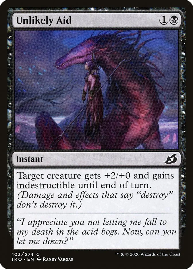 2020 Ikoria: Lair of Behemoths Unlikely Aid #103 common card image