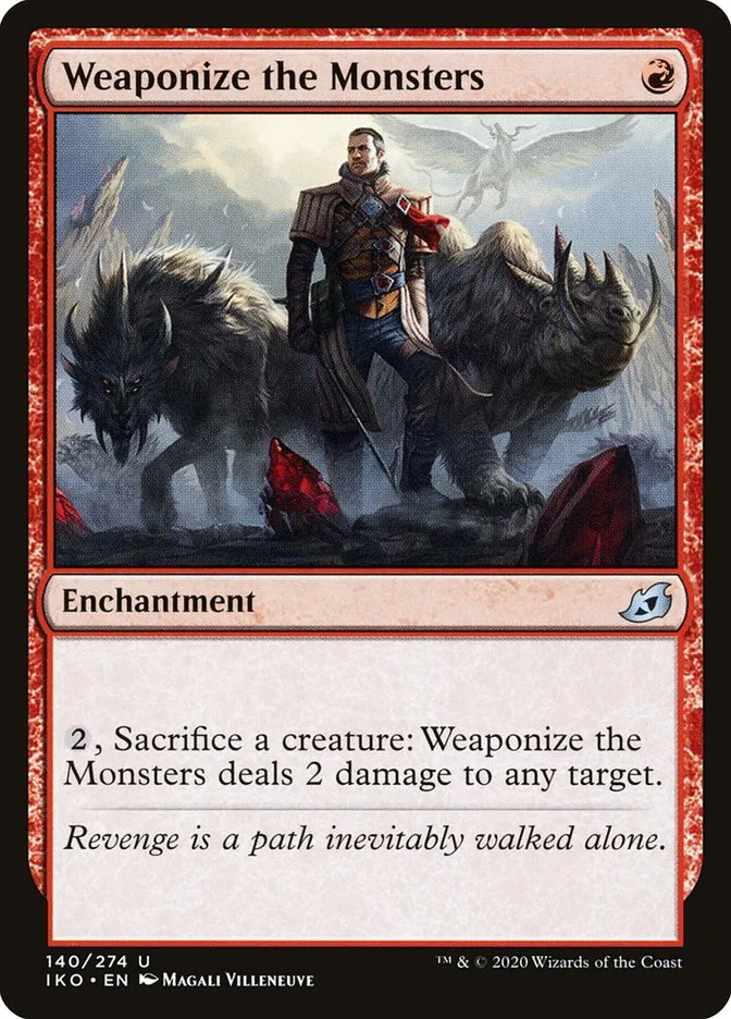 2020 Ikoria: Lair of Behemoths Weaponize the Monsters #140 uncommon card image