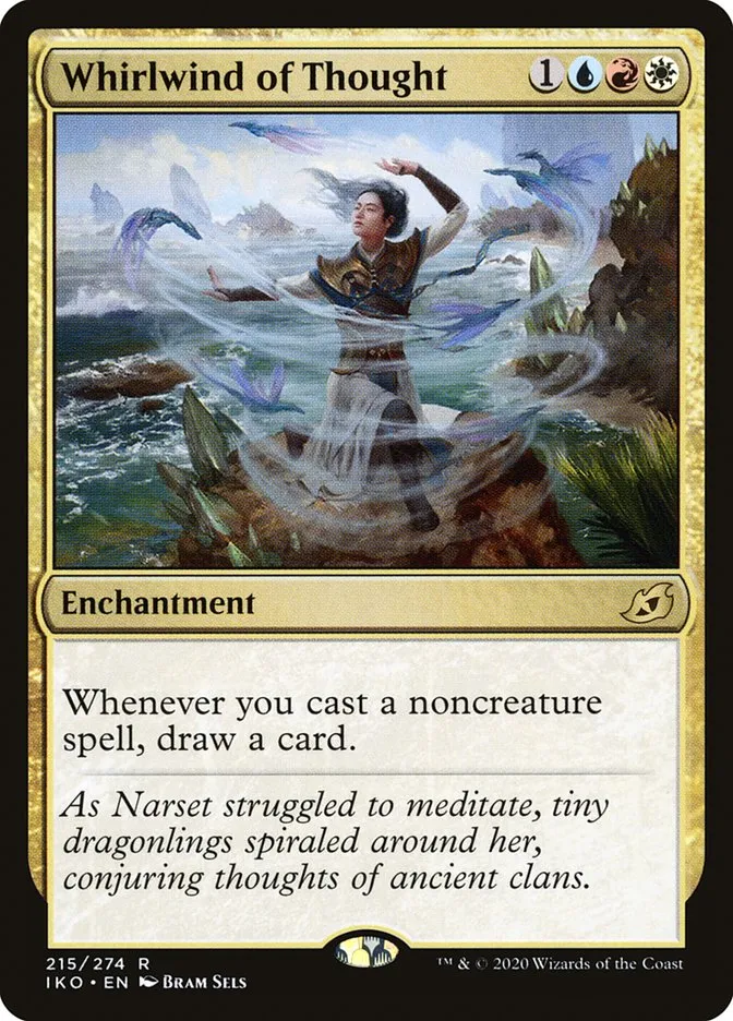 2020 Ikoria: Lair of Behemoths Whirlwind of Thought #215 rare card image
