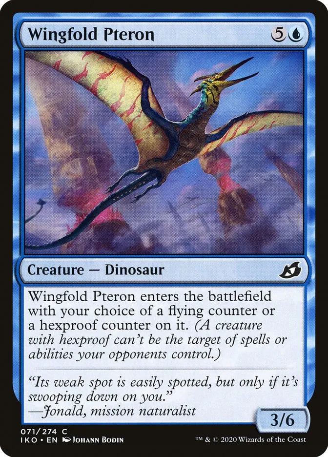 2020 Ikoria: Lair of Behemoths Wingfold Pteron #71 common card image