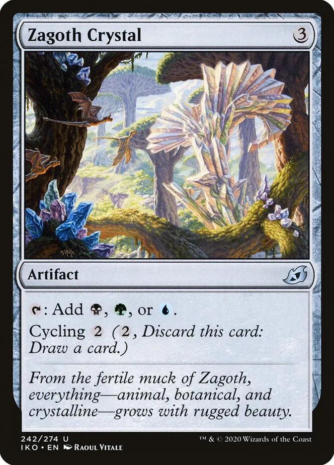 2020 Ikoria: Lair of Behemoths Zagoth Crystal #242 uncommon card image
