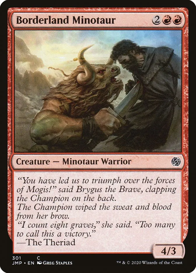 2020 Jumpstart Borderland Minotaur #301 common card image