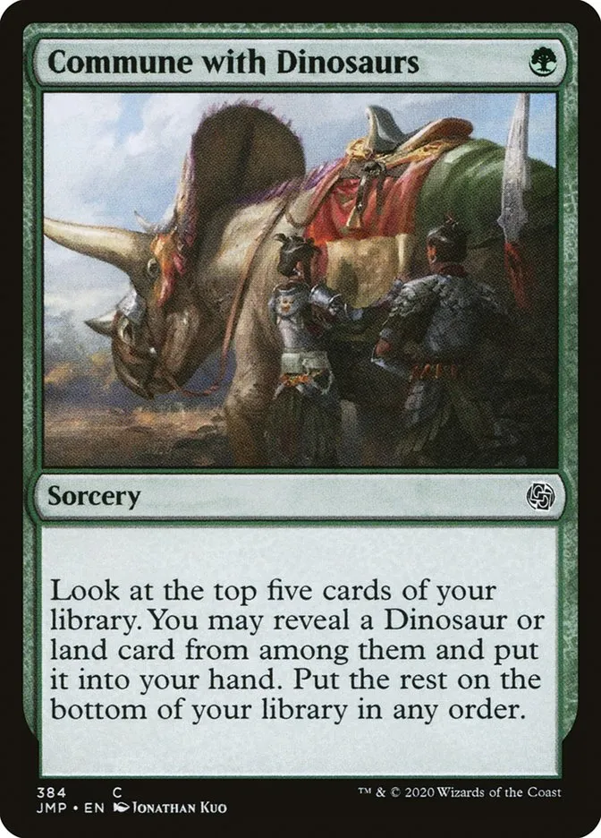 2020 Jumpstart Commune with Dinosaurs common #384 common card image