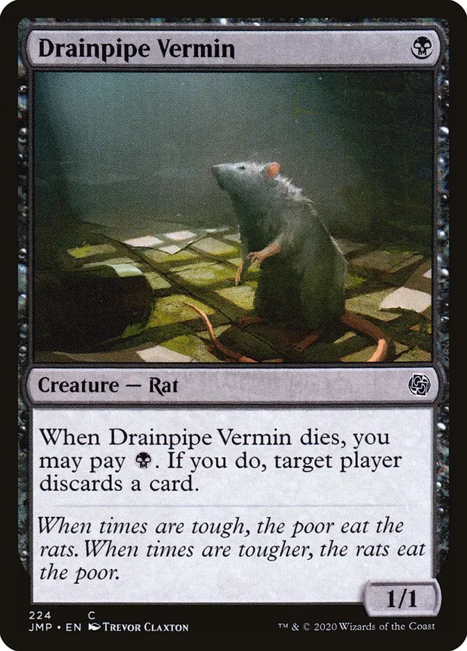 2020 Jumpstart Drainpipe Vermin common #224 common card image