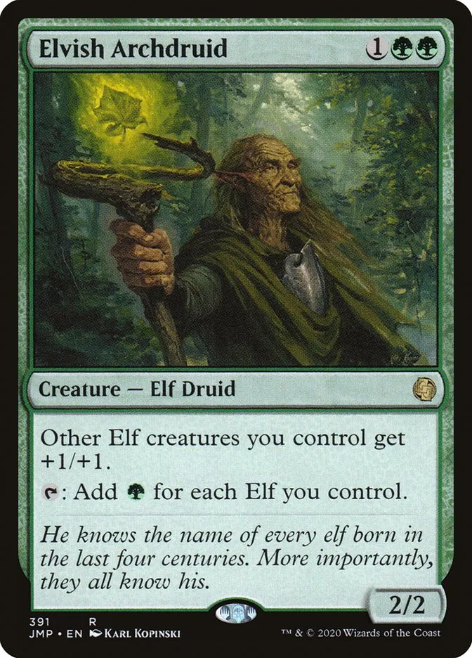 2020 Jumpstart Elvish Archdruid rare #391 rare card image