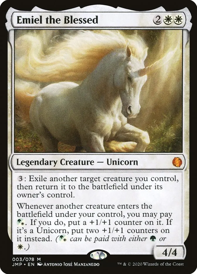 2020 Jumpstart Emiel the Blessed #3 mythic card image