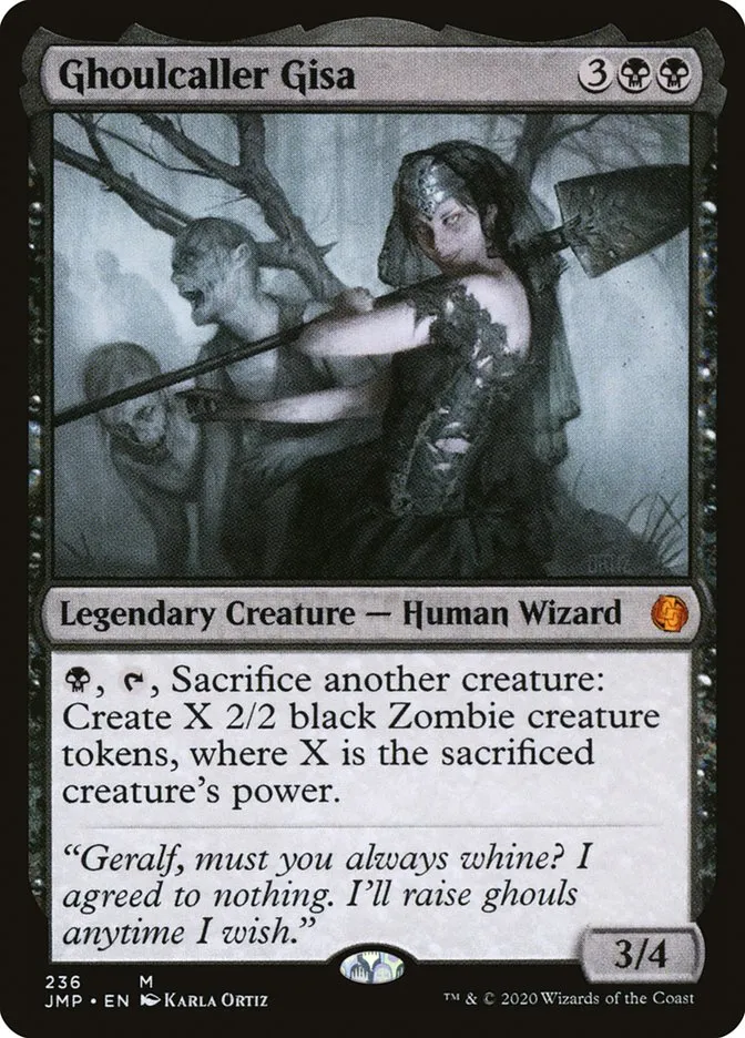 2020 Jumpstart Ghoulcaller Gisa #236 mythic card image