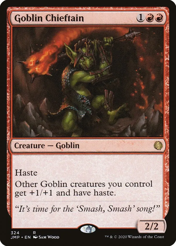 2020 Jumpstart Goblin Chieftain rare #324 rare card image