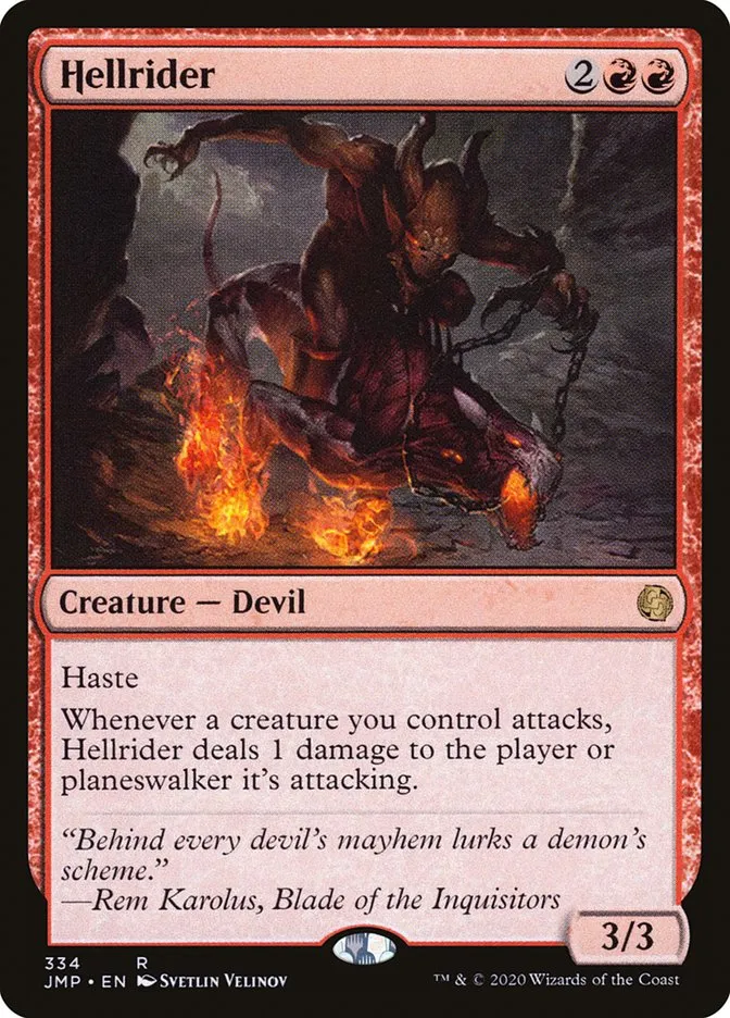 2020 Jumpstart Hellrider rare #334 rare card image