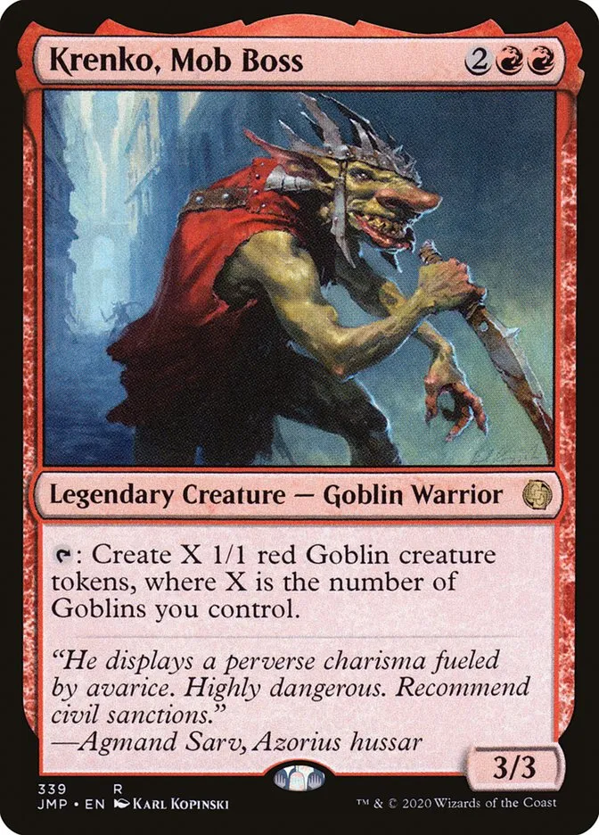 2020 Jumpstart Krenko, Mob Boss rare #339 rare card image