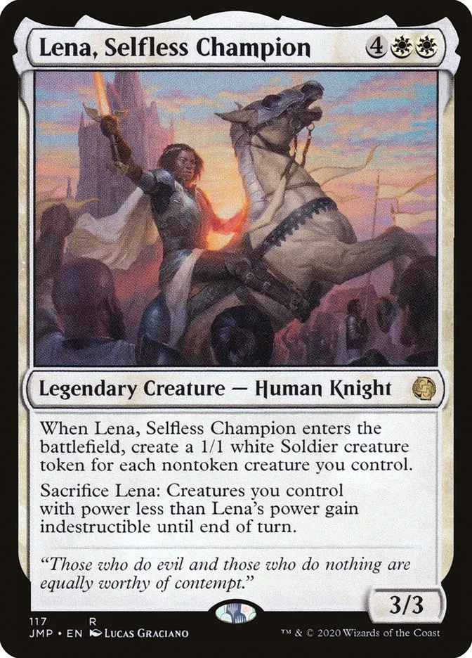 2020 Jumpstart Lena, Selfless Champion rare #117 rare card image