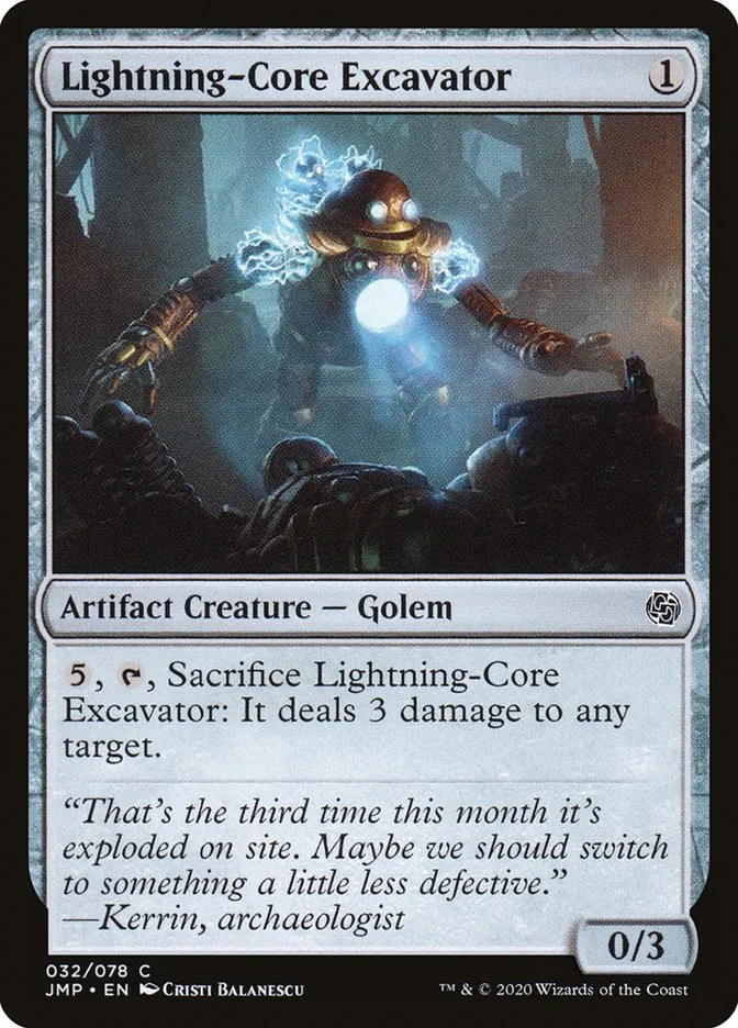 2020 Jumpstart Lightning-Core Excavator common #32 common card image