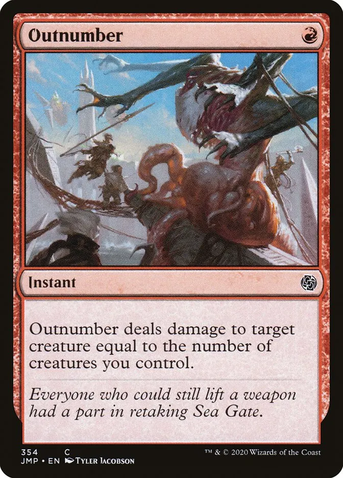 2020 Jumpstart Outnumber common #354 common card image