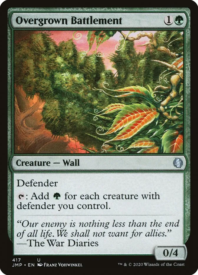 2020 Jumpstart Overgrown Battlement uncommon #417 uncommon card image